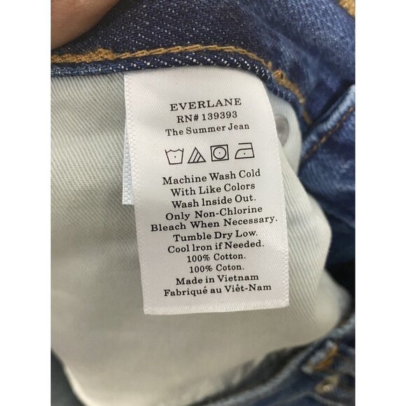 Everlane Womens The Summer Jean Distressed Straight Leg Size 28 - Picture 6 of 8